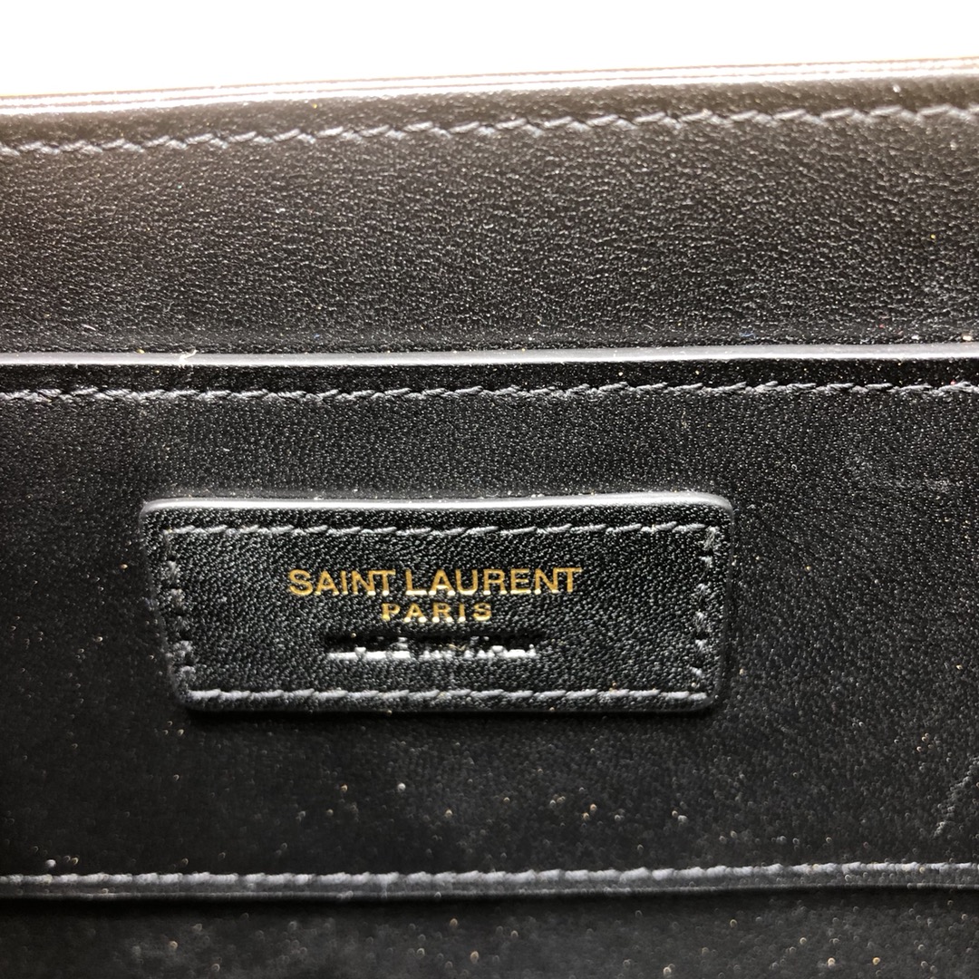 Saint Laurent Solferino Box Medium Canvas Calfskin Handbag Shoulder Bag Beige 634305 